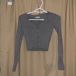 Pacsun Grey Long Sleeve Crop Top!!